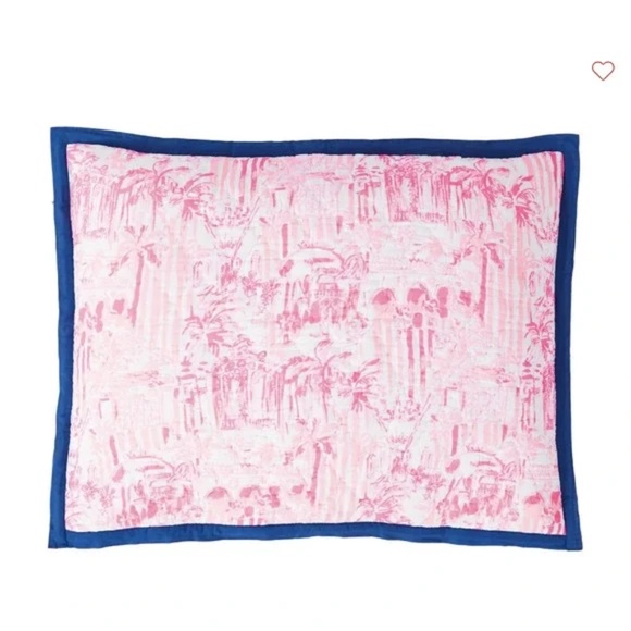 NEW Lilly Pulitzer Pottery Barn RARE Standard Sized Pillow Sham Pink x2 - Picture 1 of 2
